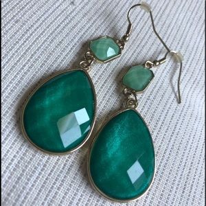 Green Dangle Earrings